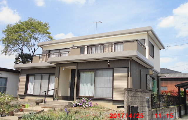 栃木県佐野市 Y様　アイボリーカラーへの外壁塗装　屋根塗装