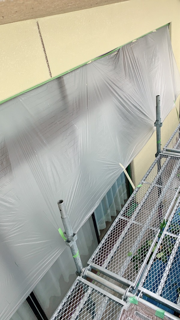 栃木県鹿沼市　外壁塗装　屋根塗装　下地処理　養生