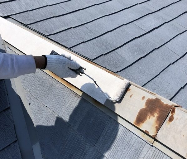 栃木県河内郡上三川町　外壁塗装　屋根塗装　AGCコーテックの屋根用塗料　ルミステージ　弱溶剤GT