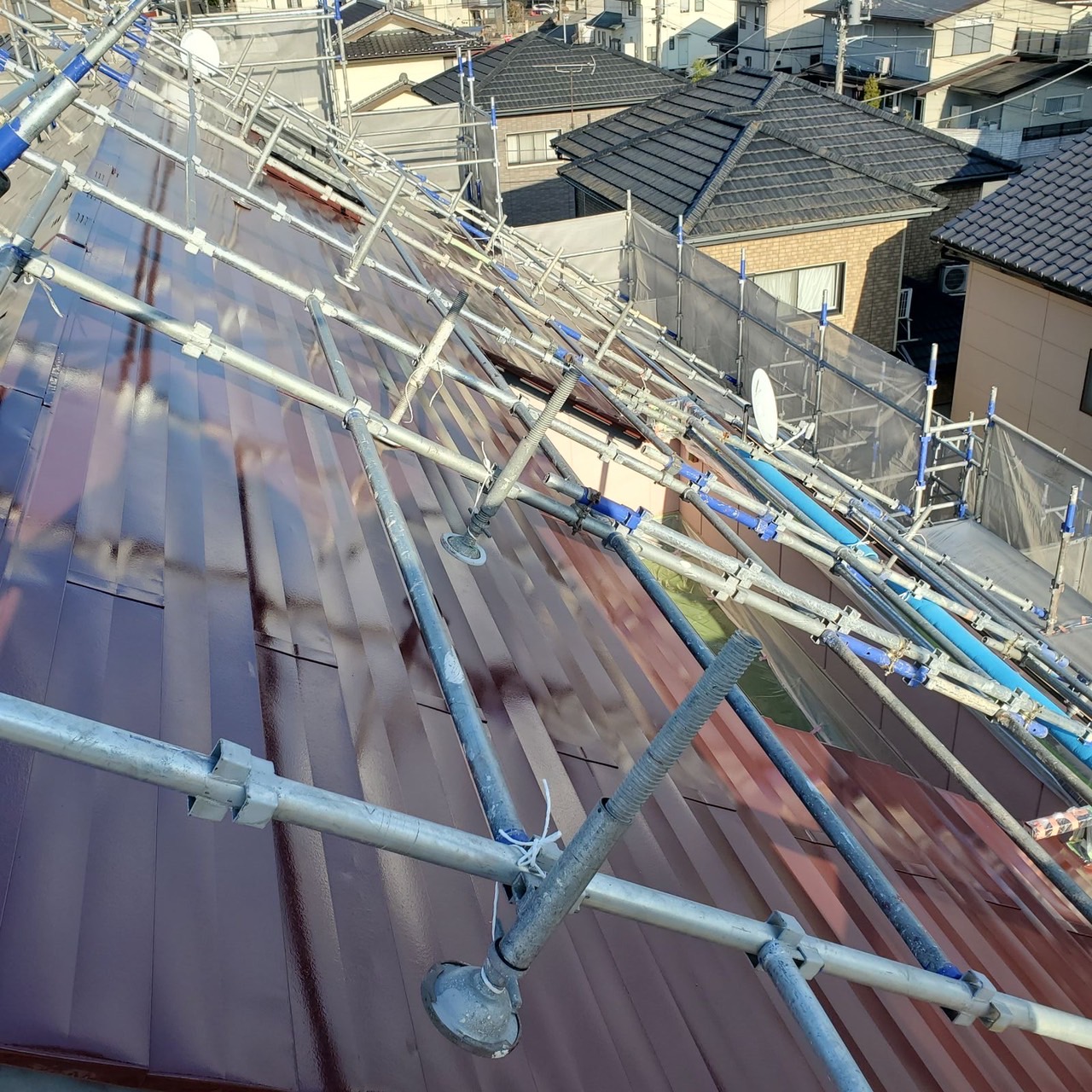 栃木県宇都宮市　屋根・外壁塗装工事　足場と高圧洗浄のポイント