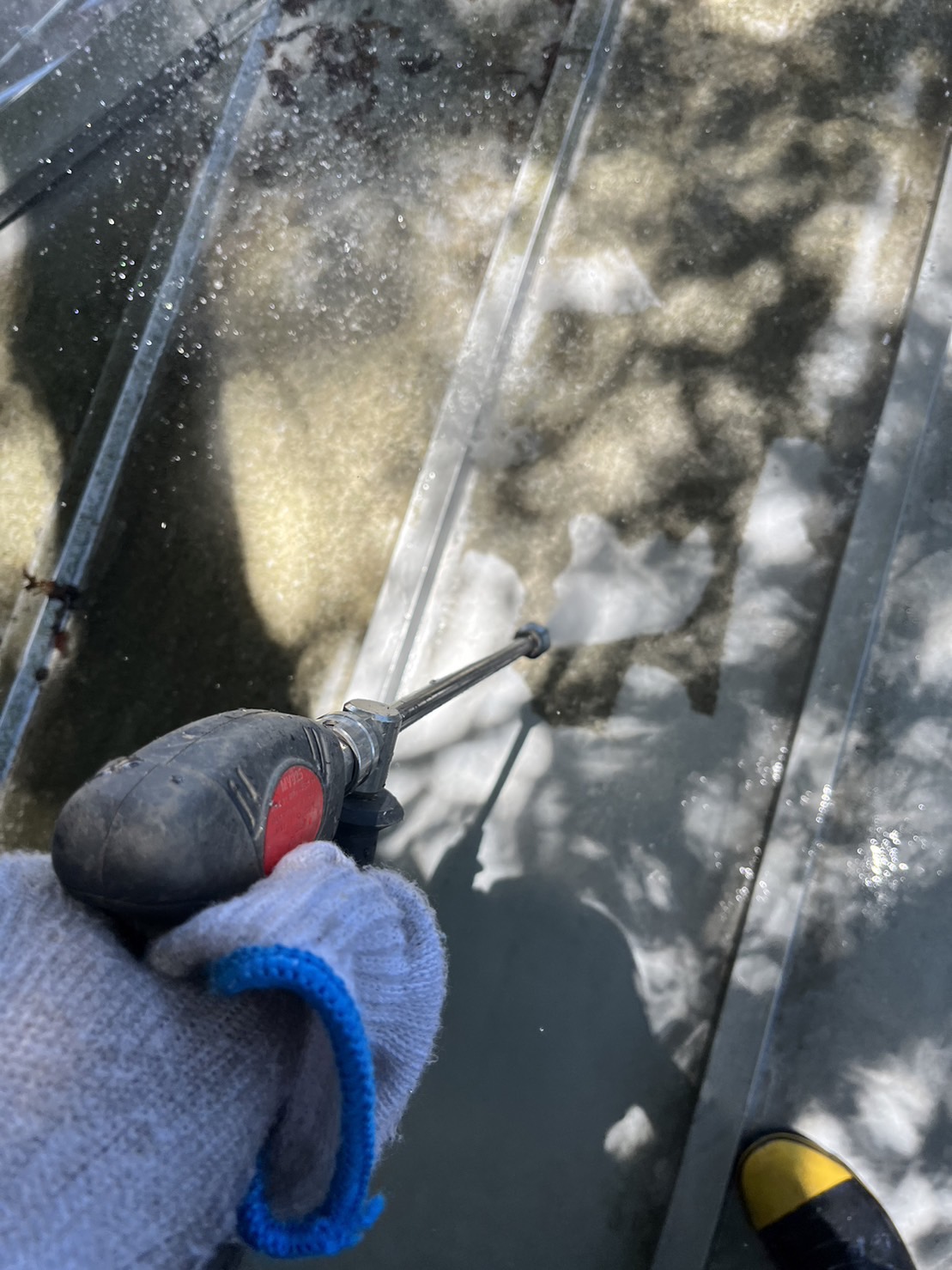 栃木県真岡市　屋根塗装工事　下地処理　高圧洗浄を行いました！