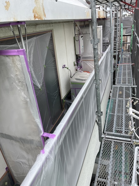 栃木県下野市　マンション外壁塗装・付帯部塗装工事　塗装前にする養生とはどんな作業？