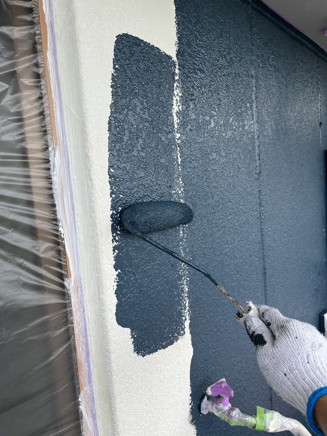 栃木県下野市　マンション外壁塗装・付帯部塗装工事　外壁塗装の工程にある養生とは？