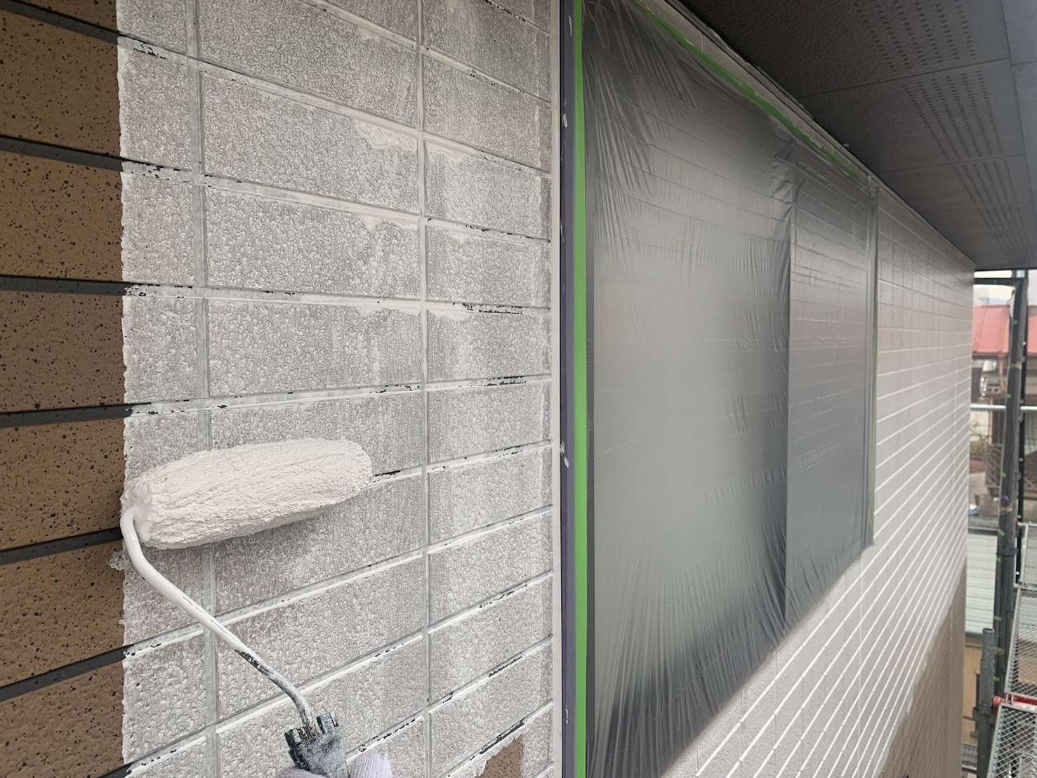 栃木県佐野市　T様邸　外壁塗装工事　マルチカラー工法