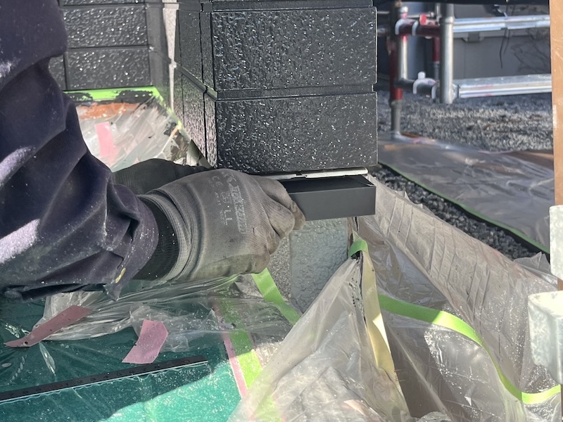 破損した水切りを板金加工して補修しました!|栃木県下野市