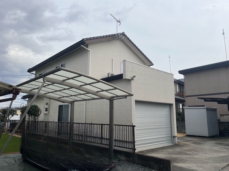 栃木県河内郡上三川町|外壁塗装工事 施工前と施工後 プラチナシリコンREVO 2000-IR