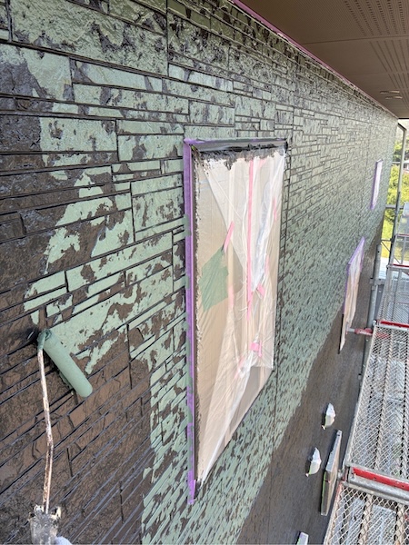 外壁はマルチカラー工法で塗装、高級感のある仕上がりになりました!|栃木県下野市