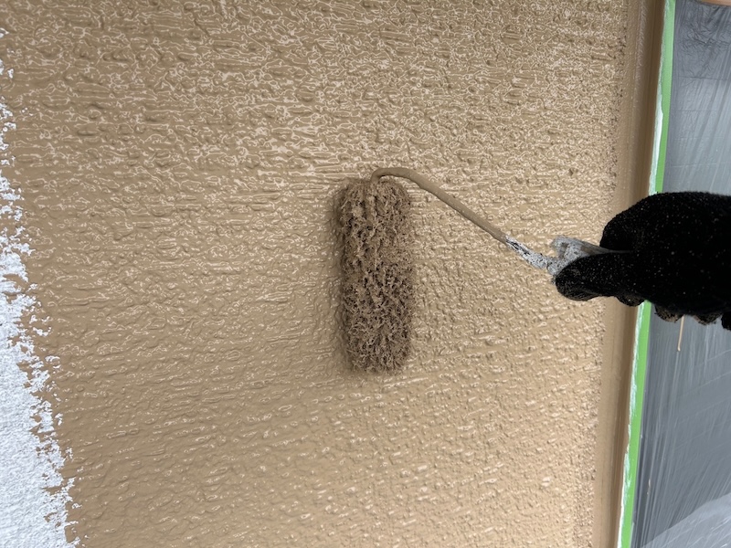 栃木県芳賀郡益子町|外壁の仕上げ塗装 上塗り塗料は超低汚染プラチナリファイン2000無機-IRを使用