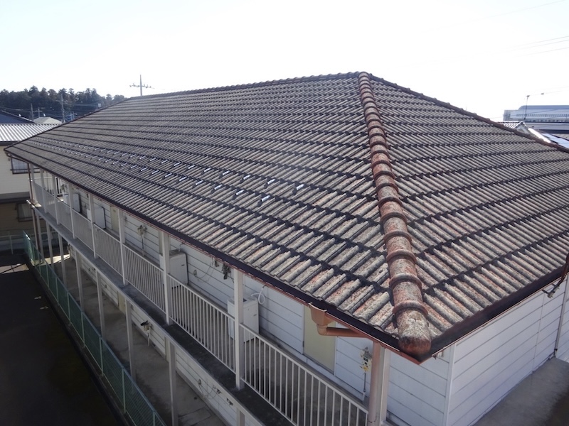 栃木県河内郡上三川町|セメント瓦 下塗り〜上塗り スーパーシャネツサーモSi仕上げ